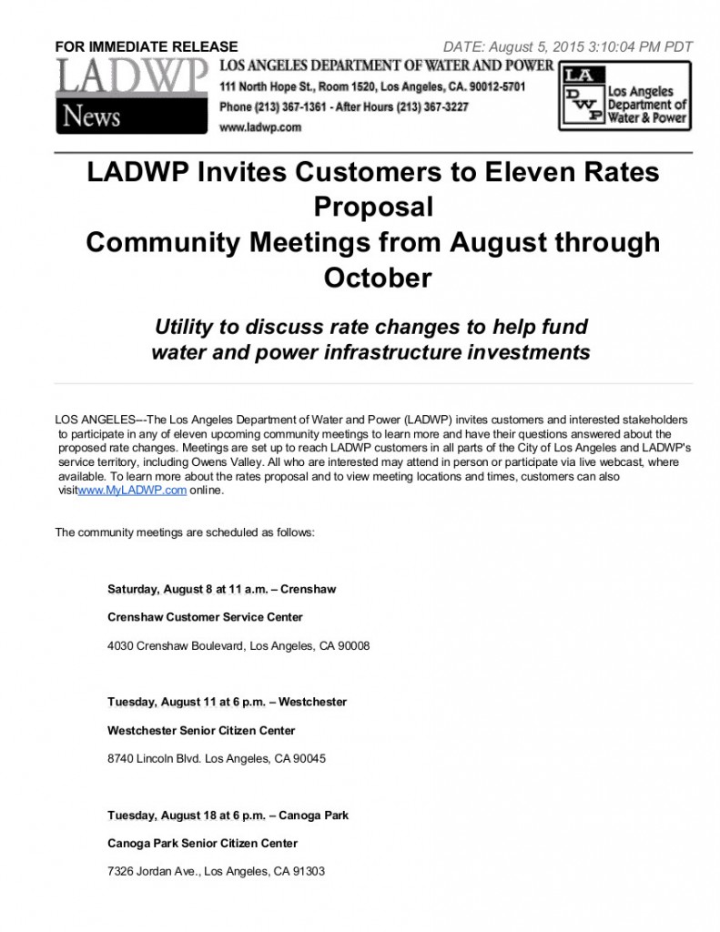 LA DWP meetings 1